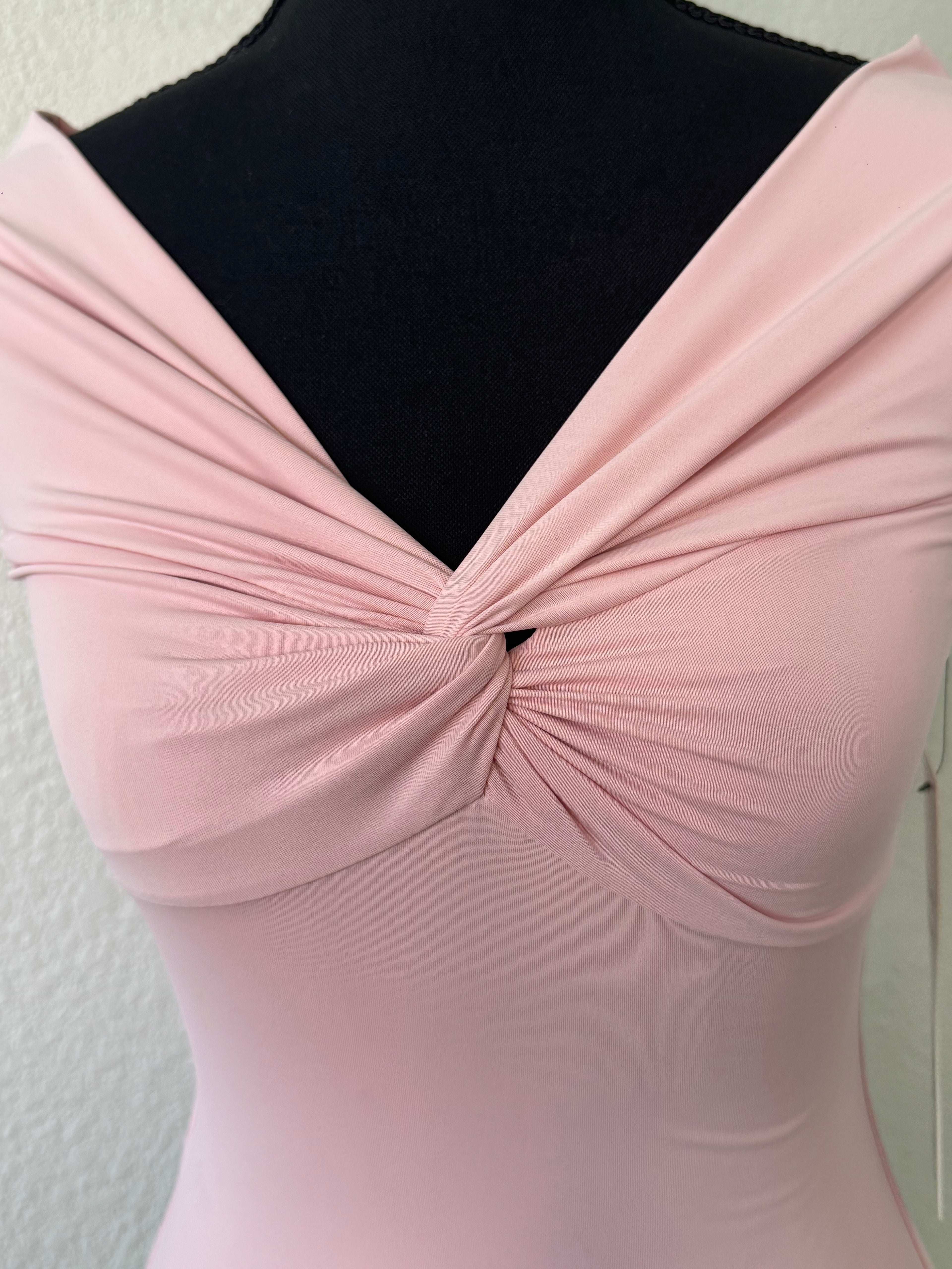 Double Layer Off Shoulder Twist Front Top
