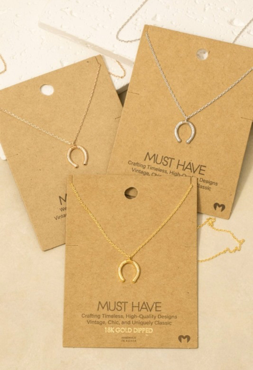 Western Horse Shoe Pendant Necklace