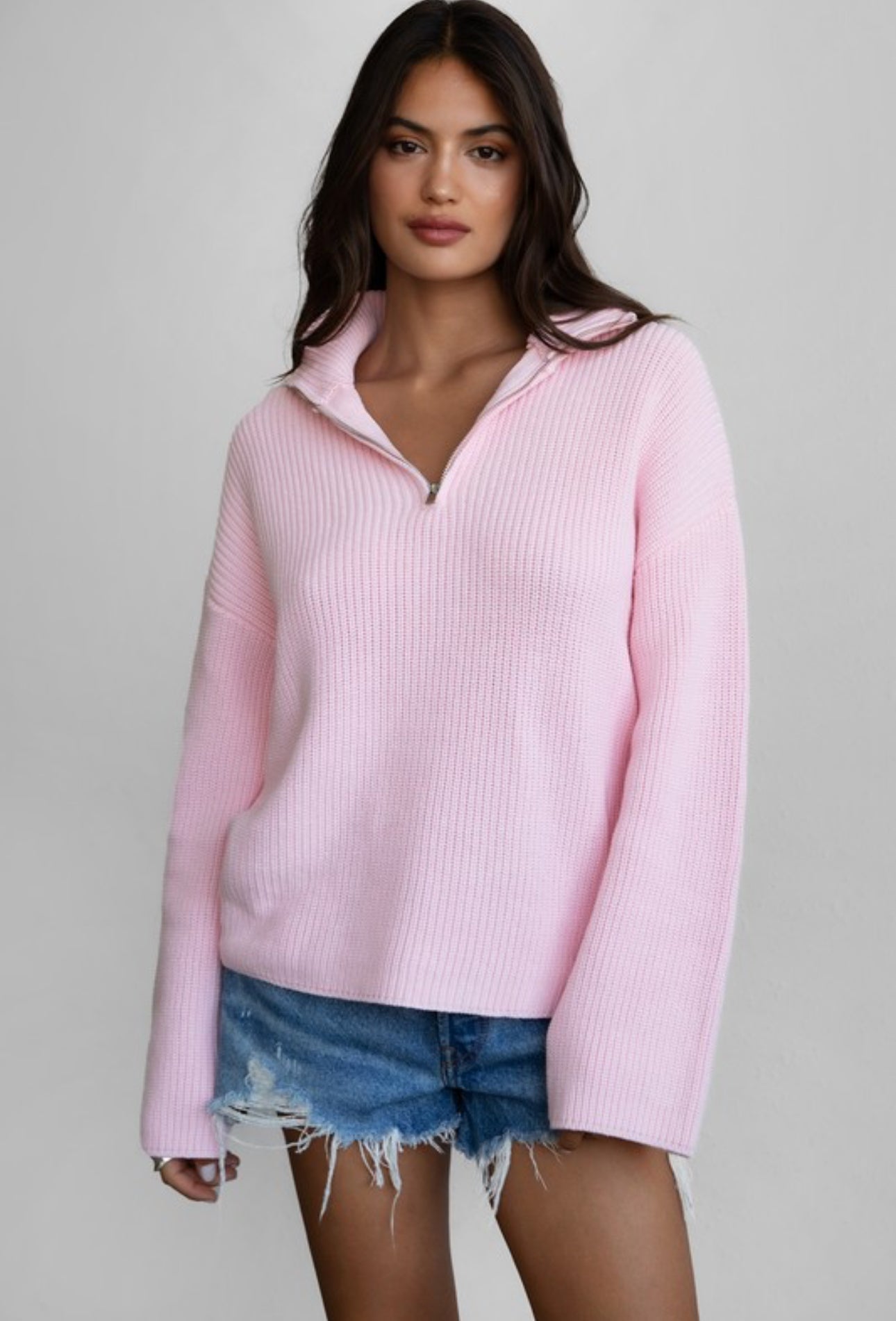 Oversized Half Zip Sweater