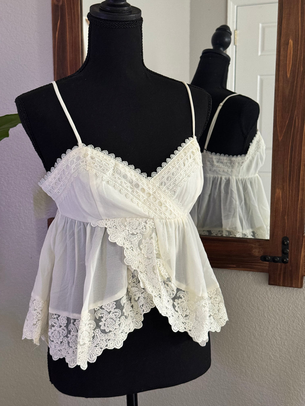 Lace Trim Cami Top