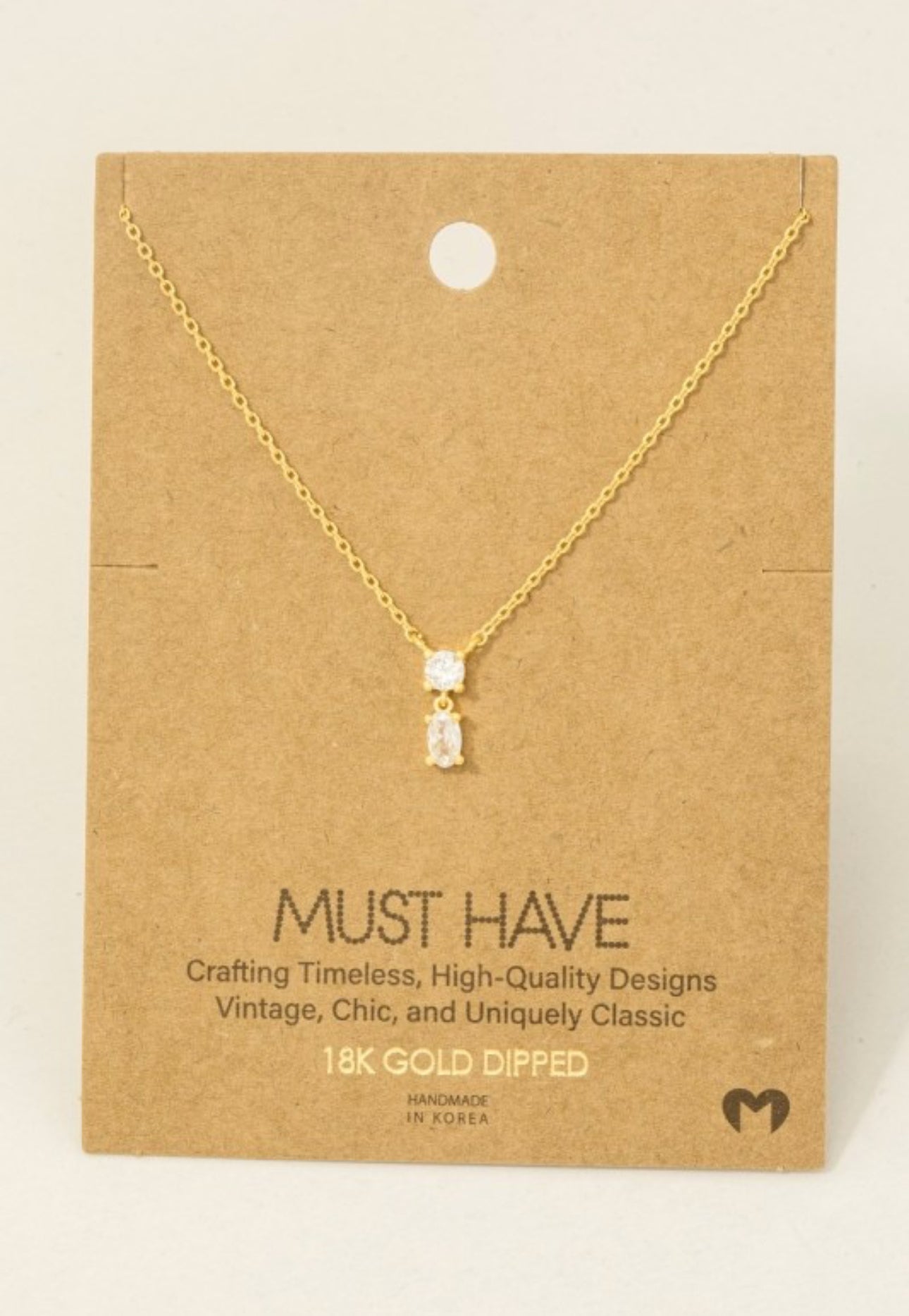 Oval Pendant Necklace