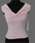 Double Layer Off Shoulder Twist Front Top