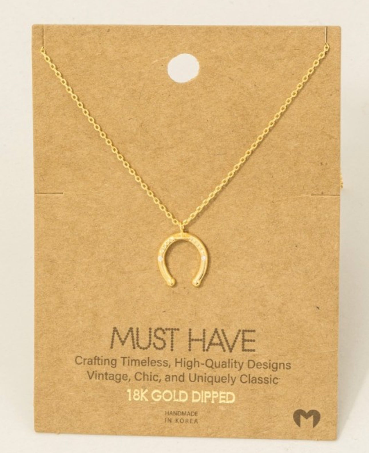 Western Horse Shoe Pendant Necklace