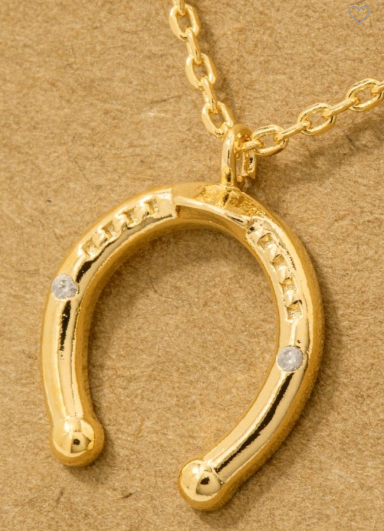 Western Horse Shoe Pendant Necklace