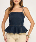 Coquette Denim Top